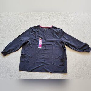 Scrubstar Women's Ethical Fabric Stretch Snap FrontActive Warm Up Scrub Jacket